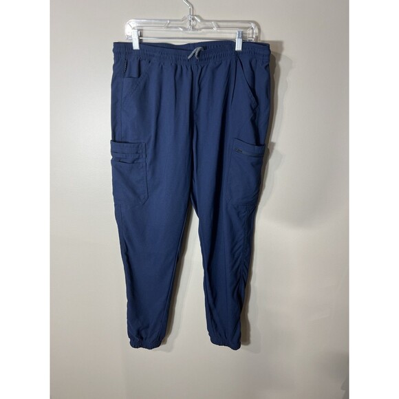 Carhartt Jogger Scrub Pants Womens Large Blue Nurse Cargo Hospital - Picture 1 of 13